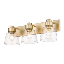 Golden 0314-BA3 BCB-CLR - Golden Lighting Remy 3-light Vanity in Brushed Champagne Brass